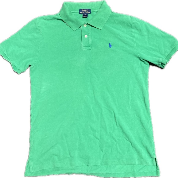 Polo by Ralph Lauren boys XL 18 20 green shirt EUC blue pony - Picture 1 of 6